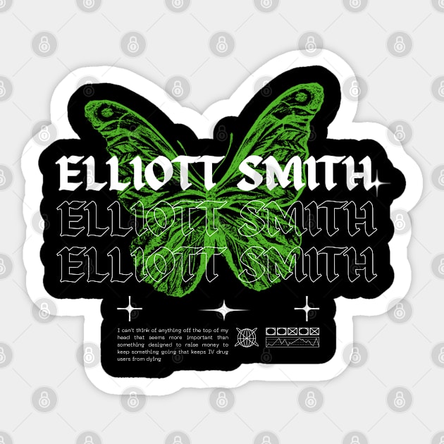 Elliott Smith // Butterfly Sticker by Saint Maxima